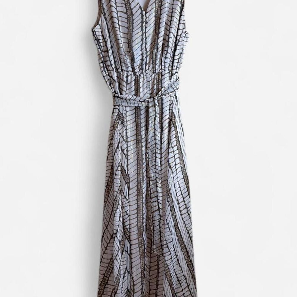 White-house-black-market Women's Grey and Silver Dress